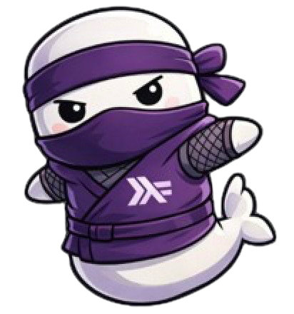 logo, ninja beluga whale